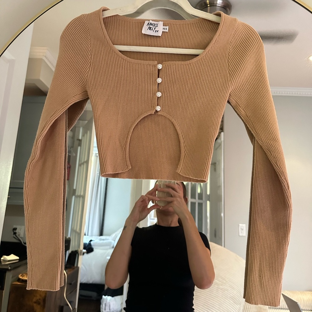 Princess Polly Tan sweater